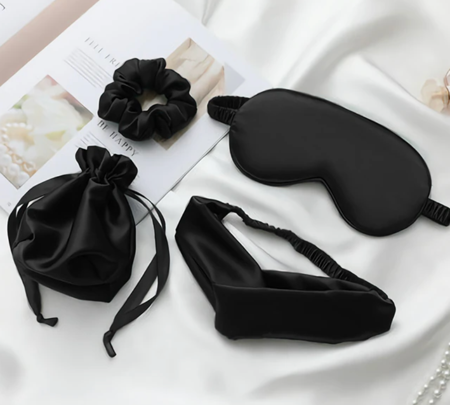 silk sleep set (black)