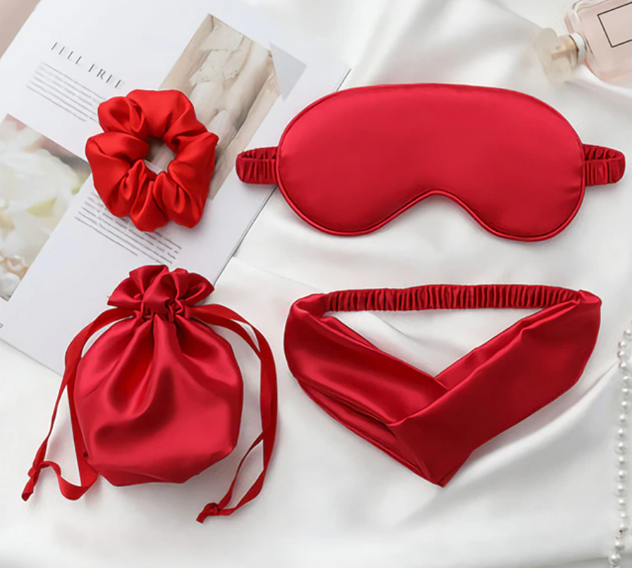 silk sleep set (red)