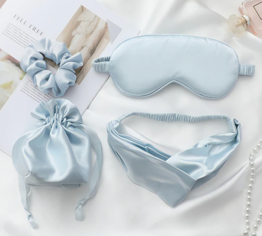 silk sleep set (baby blue)