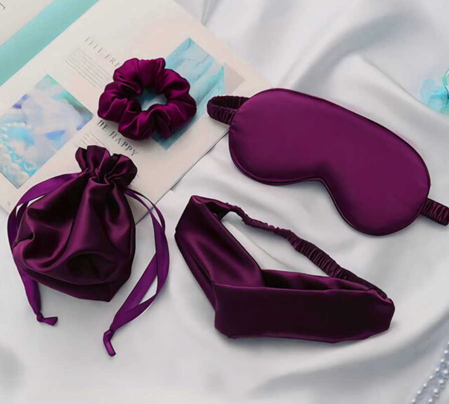 silk sleep set (dark purple)